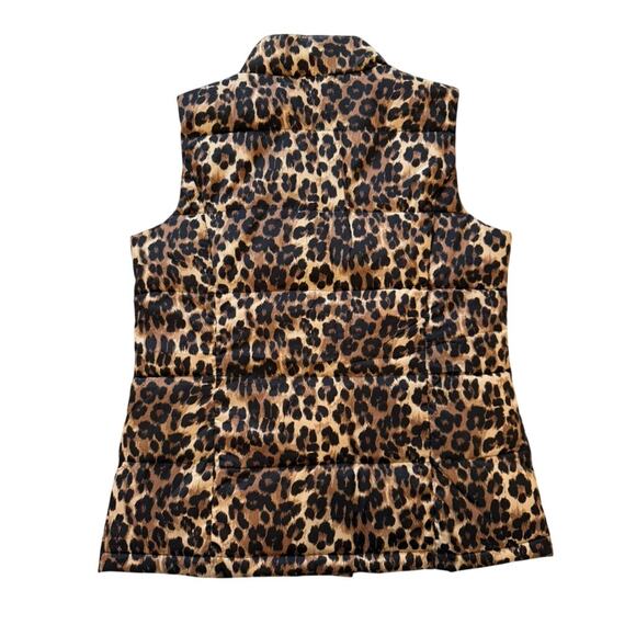 Charter Club Women's Puffer Vest Leopard Print Size Small - Picture 3 of 4